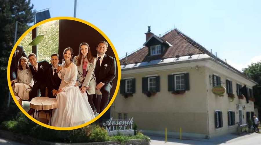 Vnuk Slavka Avsenika pred oltar: poglejte, v kakšni obleki je blestela nevesta (foto: STA/Instagram/Anže Langus Petrović/fotomontaža)