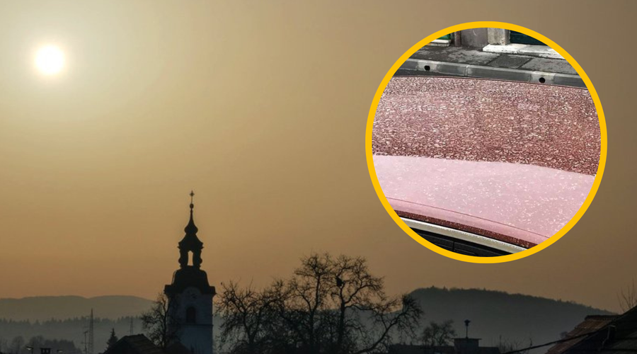 V zraku ni le vročina, temveč še en moteč pojav. Ste ga že zasledili na svojih avtomobilih? (foto: Dorian Dziadula/Meteovilles/Rok Nosan/fotomontaža)