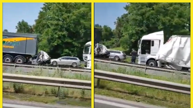 Znano je več podrobnosti o nesreči na ljubljanski obvoznici (foto: Posnetek zaslona/Youtube/DolenjskaNews)