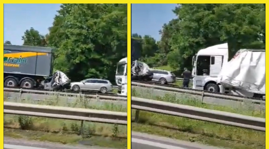 Zgodila se je huda prometna nesreča na ljubljanski južni obvoznici (foto: Posnetek zaslona/Youtube/DolenjskaNews)