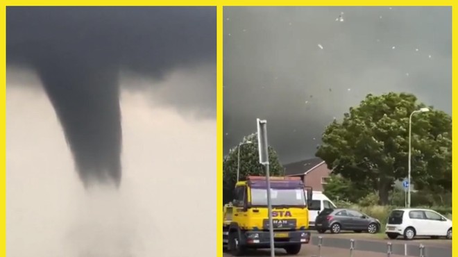 Tornado v Evropi terjal eno življenje, deset ljudi je poškodovanih (foto: Fotomontaža/Twitter/CBS news)