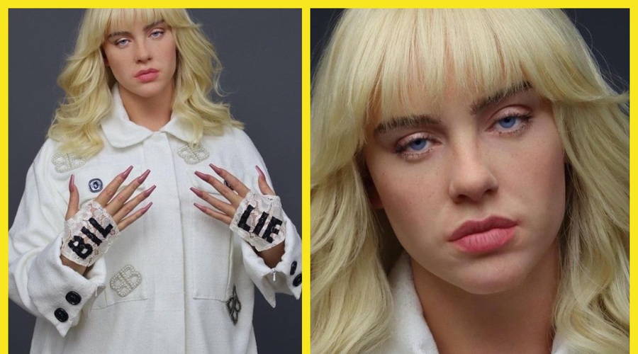 Je to res Billie Eilish? Oboževalci so zmedeni (foto: Fotomontaža/Twitter/Much)
