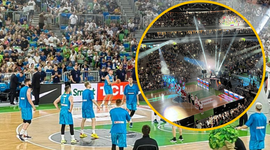 Ugasnile so luči in zagorel je ogenj! Tako so pričakali prihod Dončića in Gogija! (foto: Uredništvo/Twitter/Borut Pahor/fotomontaža)