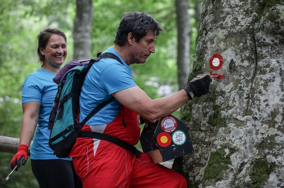 Ste vedeli, da za urejene planinske poti po Sloveniji skrbijo prostovoljci? (foto: Zavarovalnica Triglav)