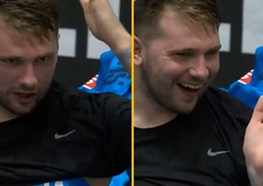 VIDEO: Dončić med polčasom zaplesal. Ob kateri pesmi so ga zasrbele pete?