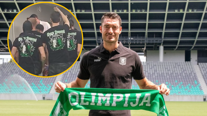 VIDEO: Navijaška skupina Green Dragons "izgnala" novega trenerja Olimpije (foto: NK Olimpija/Twitter/Sportklub/fotomontaža)