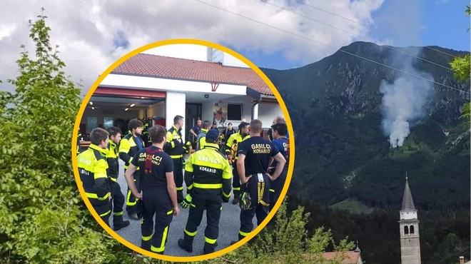Ogromen požar na Stolu: gasilci se še vedno borijo z ognjem (foto: Facebook/Gasilska enota Kobarid)