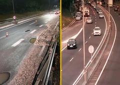 Neurje povzročilo strašne poškodbe cestišč, nastajajo zastoji