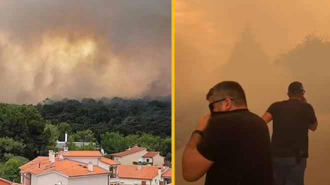 (VIDEO) Pretresljivi posnetki požara v Istri: "V določenem trenutku smo mislili, da ni izhoda. Tresli smo se. Reševali smo življenja." (foto: BL Portal/posnetek zaslona/Youtube/posnetek zaslona/fotomontaža)