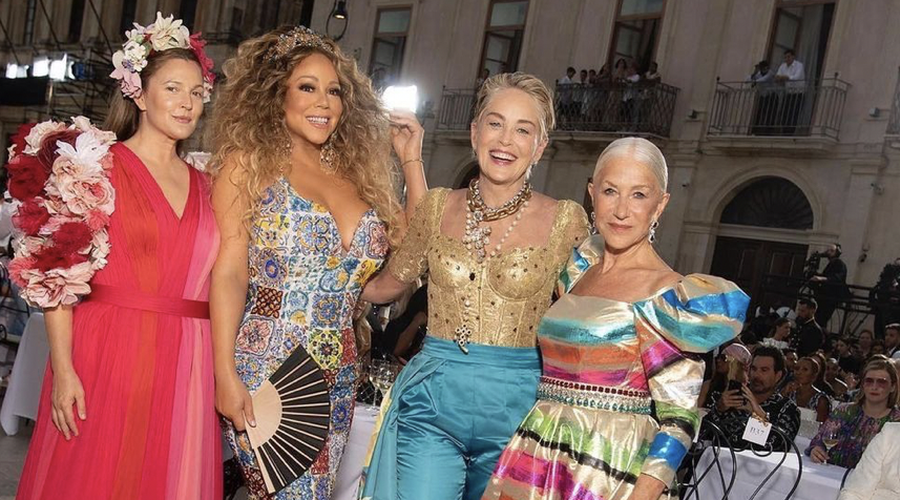 FOTO: Osupljiva modna revija Dolce&Gabbana: kdo od znanih je najbolj navdušil? (foto: Instagram/harpersbazaararabia)