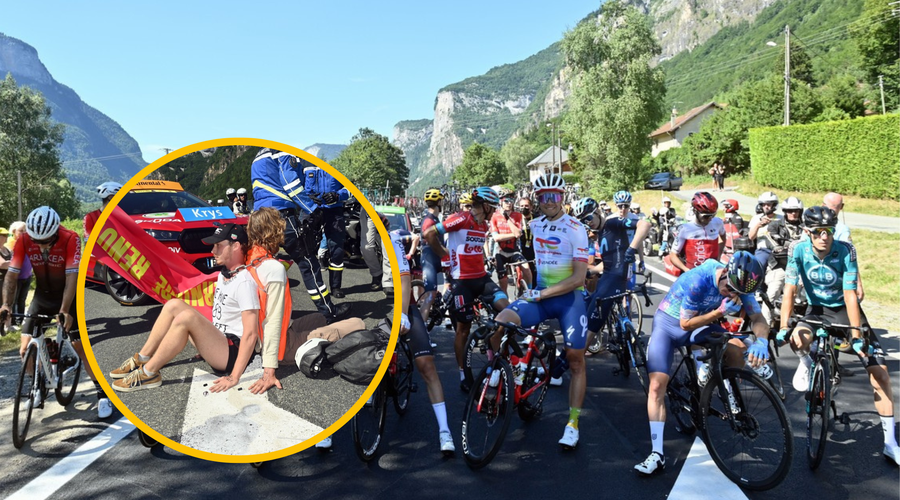 Prekinjena deseta etapa dirke po Franciji. Kaj je razlog? (foto: Profimedia/fotomontaža)