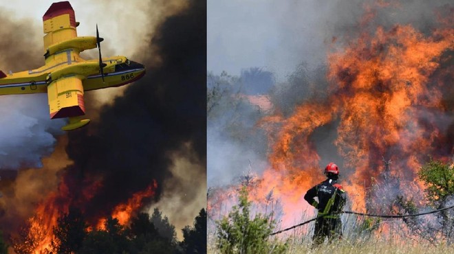 Izredne razmere na Hrvaškem: požar dosegel središče mesta (foto: Facebook/Pindevos)