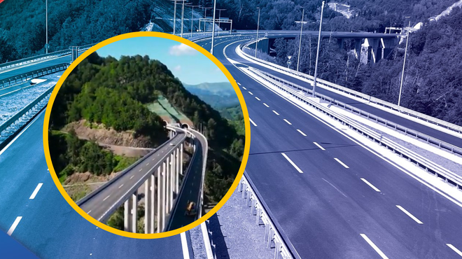 Črnogorci dobili prvo avtocesto v državi. Kdaj bo otvoritev? (foto: Posnetek zaslona/Twitter/Monteputodoo/fotomontaža)