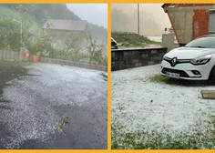 V Sloveniji divjajo nevihte: toča, podrto drevje na avtocesti ...