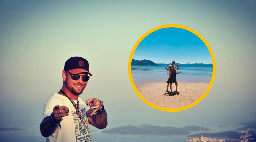 Vav! Pesek, do koder sežejo oči ... Kdo je mlada dama, ki jo je Tomi Meglič peljal na sanjske počitnice? (foto: Instagram Tomi Meglič/fotomontaža)