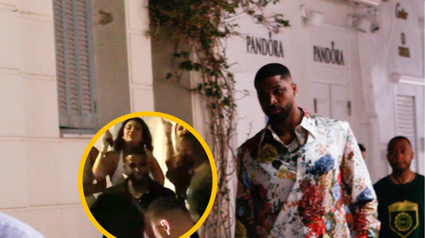 Tristan Thompson tik pred rojstvom četrtega otroka dopustuje v družbi skrivnostne temnolaske