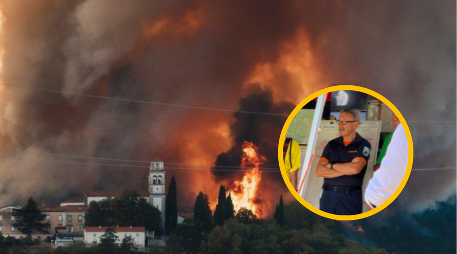Šestan ogroženim prebivalcem zagotavlja: "Vode za gašenje imamo dovolj, a potrebujemo dodatna vozila!" (foto: Facebook/Miren Kras/ Bobo/fotomontaža)