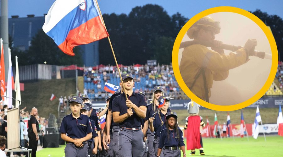 Gasilska olimpijada je zaradi požara na Krasu prejela številne kritike (foto: Fotomontaža/Facebook/CTIF 2022/Profimedia)