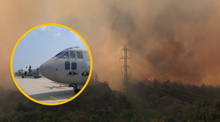 Sedmi dan apokalipse na Krasu: s katastrofalnim požarom se borijo vse razpoložljive sile (foto: Twitter/MO_RS/Bobo/fotomontaža)