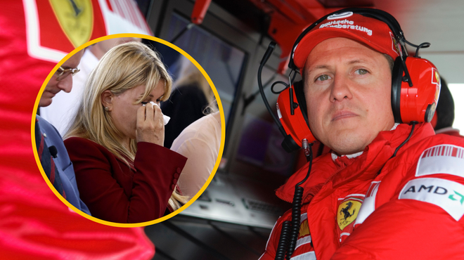 Žena Michaela Schumacherja v javnosti neutolažljivo jokala: kaj se dogaja? (foto: Profimedia/fotomontaža)