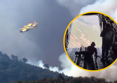 TAKO je videti gašenje velikega požara na Krasu iz letala