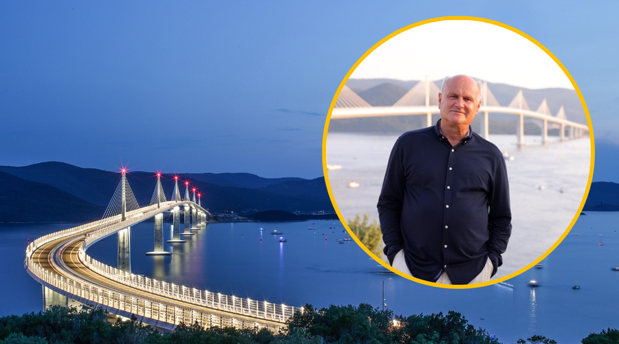 Ogorčenje tudi v hrvaških medijih: zakaj v prvi vrsti ni bilo Slovenca, ki je most zasnoval? (foto: PIXSELL/Bobo/fotomontaža)