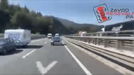 Nevarno početje na slovenskih avtocestah: to je posnetek, ki je šokiral mnoge