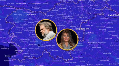 To je zemljevid, na katerem lahko preverite, kdo je najbolj znana oseba iz vašega kraja