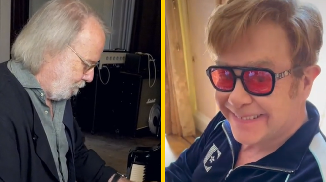 Je to prvo glasbeno sodelovanje med skupino Abba in Eltonom Johnom? (foto: Posnetek zaslona/TikTok/Elton John)