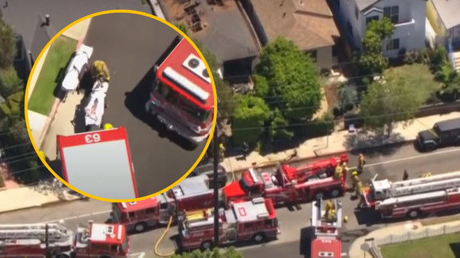 VIDEO: V grozljivi prometni nesreči udeležena znana hollywoodska igralka: zagorela sta avtomobil in njen dom (foto: Youtube/Fox 11 Los Angeles/posnetek zaslona/fotomontaža)