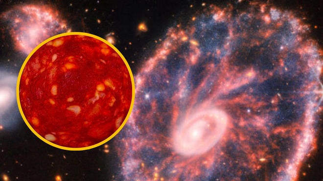 Je na nebu nov planet, ki izgleda kot salama? Tako "odkritje" pojasnjuje slavni fizik (foto: Twitter/Etienne Klein/fotomontaža)
