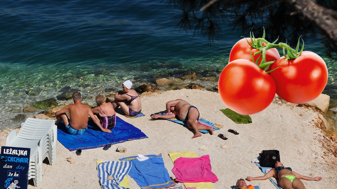 Hrvati NORIJO: bomo zaradi "paradajz-turistov" zdaj vsi plačevali vstopnino za plažo? (foto: Profimedia/fotomontaža)