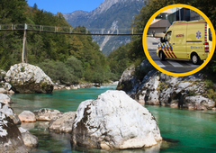 Turistki v težavah: začel ju je odnašati tok Soče, nato se je zgodilo to