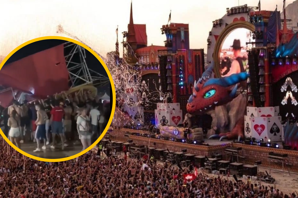 Huda tragedija na znanem glasbenem festivalu: nad obiskovalce se je zrušil del odra (foto: Facebook/Giuseppe Ottaviani/posnetek zaslona/Researcher stream/fotomontaža)