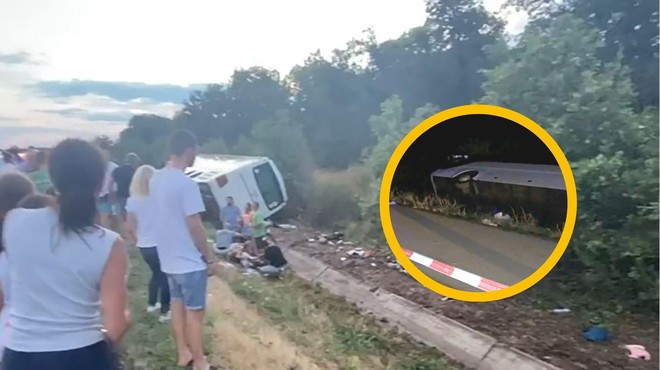 Huda nesreča avtobusa z otroki, ki so se vračali s folklornega festivala: dva težje poškodovana (foto: Nova.bg)