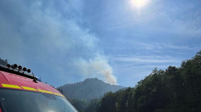 Požarom ni videti konca: zagorelo je v okolici Debnega vrha v Ljubljani (foto: Gasilska brigada Ljubljana)
