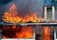 Močan požar v Sloveniji vzel življenje moškega