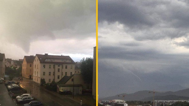 Arso pojasnil: V Ljubljani ni šlo za tornado, temveč ... (foto: Facebook/Neurje.si/fotomontaža)