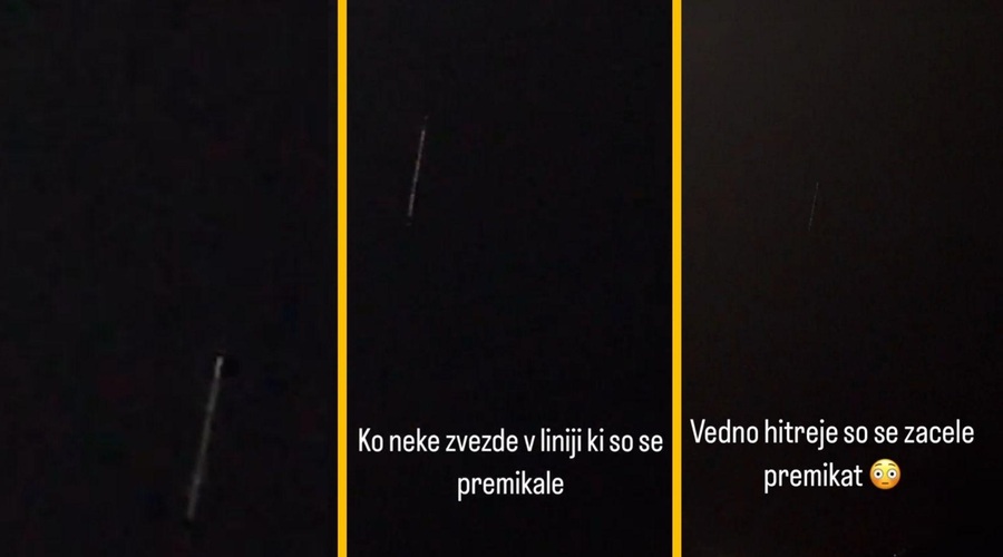 Svetleče pike na nebu vznemirile Slovence. VEMO, kaj je bilo ... (foto: Instagram/Petra Parovel/fotomontaža)