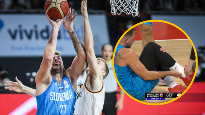 Slab dan za naše košarkarje: poškodba Dončića in nesrečen razplet tekme (foto: FIBA/Twitter BasketNews/fotomontaža)