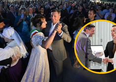 FOTO: Pahor na kraški ohceti pred veliko množico zaplesal