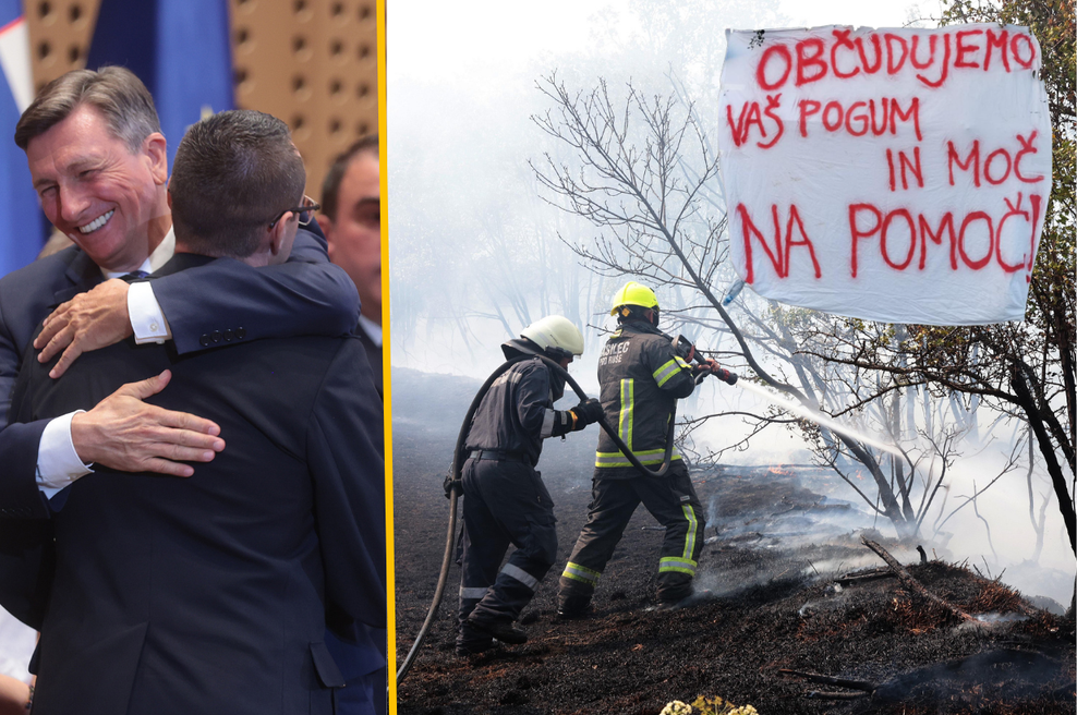 Predanost, srčnost in hvaležnost - gasilci za POŽRTVOVALNOST v požarih na Krasu prejeli nagrado (foto: Bobo/fotomontaža)