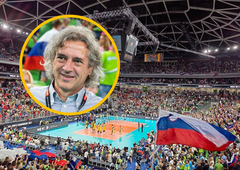 FOTO: Kdo spodbuja naše odbojkarje v razprodanih Stožicah?