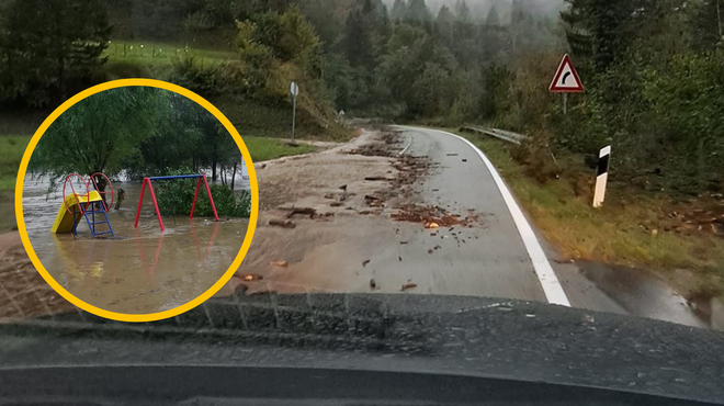 Apokaliptični prizori na Hrvaškem: neprevozne ceste, ljudje odrezani od sveta (foto: Facebook/Đeni Mihelčić/Ana Mihelić/fotomontaža)