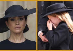 Solze na pogrebu kraljice Elizabete II: Meghan Markle in princesa Charlotte nista skrivali čustev
