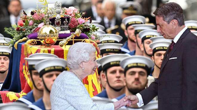 Imamo prvo fotografijo Pahorja s pogreba kraljice: poglejte, s kom je vstopil (foto: Twitter/Borut Pahor/Profimedia/fotomontaža)