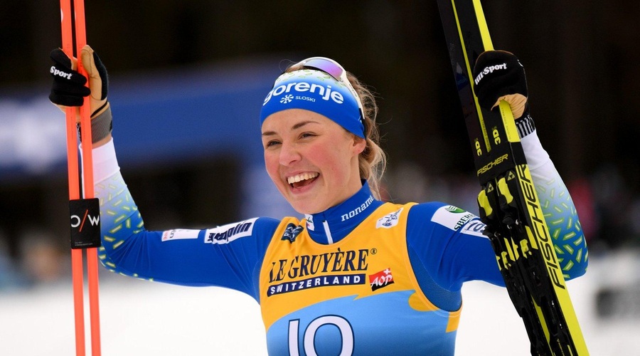 Anamarija Lampič z odličnim tekom, a to žal ni bilo dovolj (slavila je Norvežanka) (foto: Profimedia)