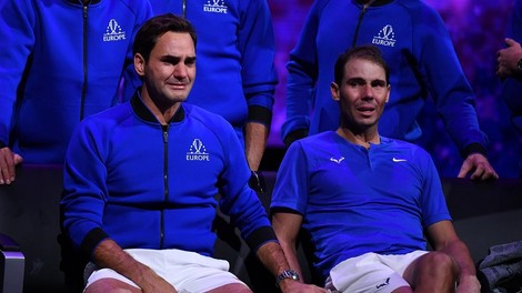 Roger Federer in Rafael Nadal sta se zlomila, solze so tekle v potokih