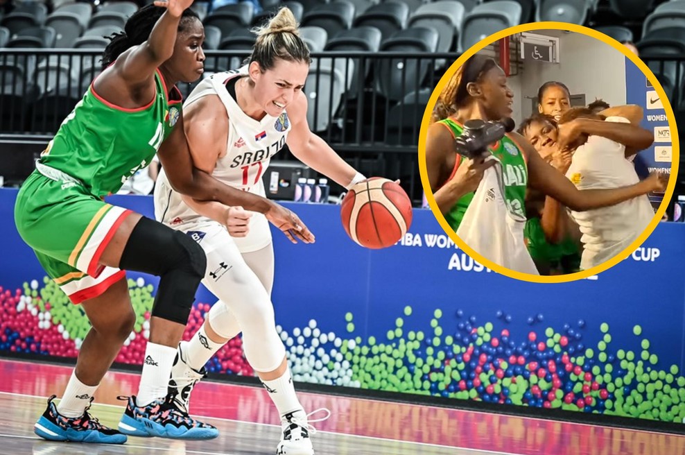 VIDEO: Šokantni posnetki pretepa pred kamerami, dekleti udarjali kot boksarki (foto: FIBA/YouTube/Sportklub/fotomontaža)