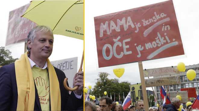 FOTO: Prestolnico preplavili plakati v protest proti LGBTQIA+ skupnosti (foto: Luka Dakskobler/Bobo/fotomontaža)